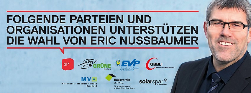 Folgende Parteien und Organisationen unterstützen die Wahl von Eric Nussbaumer